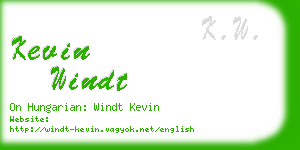 kevin windt business card